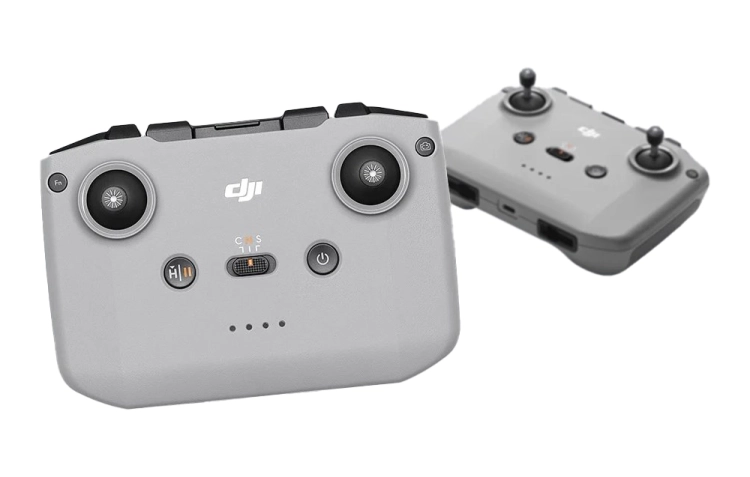 Dwa kontrolery DJI RC-N3 obok siebie