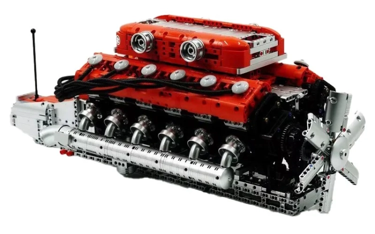 Mould King 10169 - silnik V12 z Ferrari 08.webp