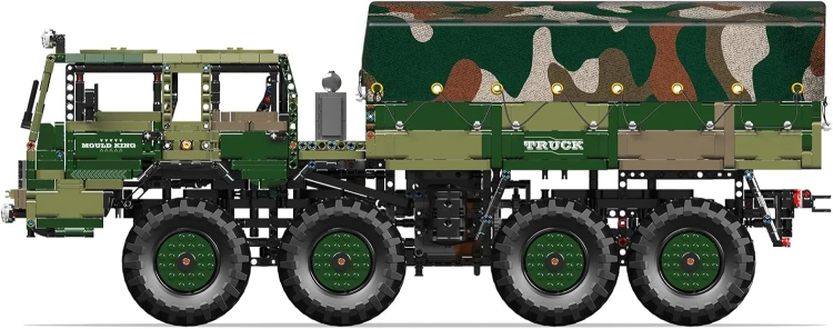 Klocki Mould King 20039 ciężarówka wojskowa Tatra Kolos od boku