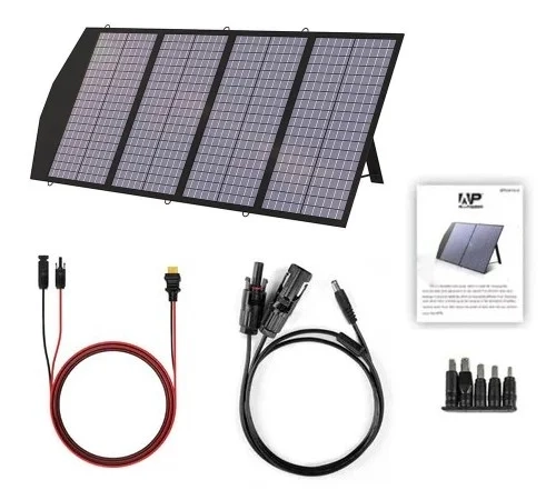 Przenośny panel fotowoltaiczny Allpowers SP-029 140W - zawartość zestawu