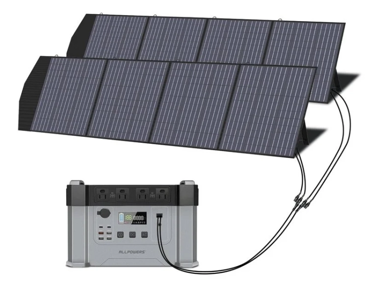 Panel fotowoltaiczny Allpowers 200W AP-SP-033 - połączenie ze stacją zasilania