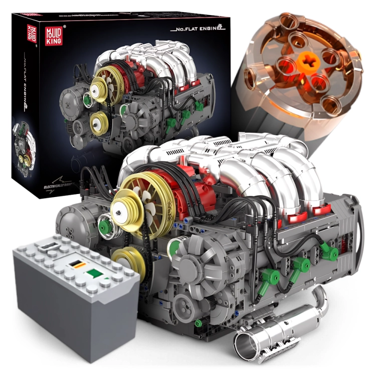 Klocki konstrukcyjne Mould King 10181 model silnika Flat-Six boxer Porsche.PNG