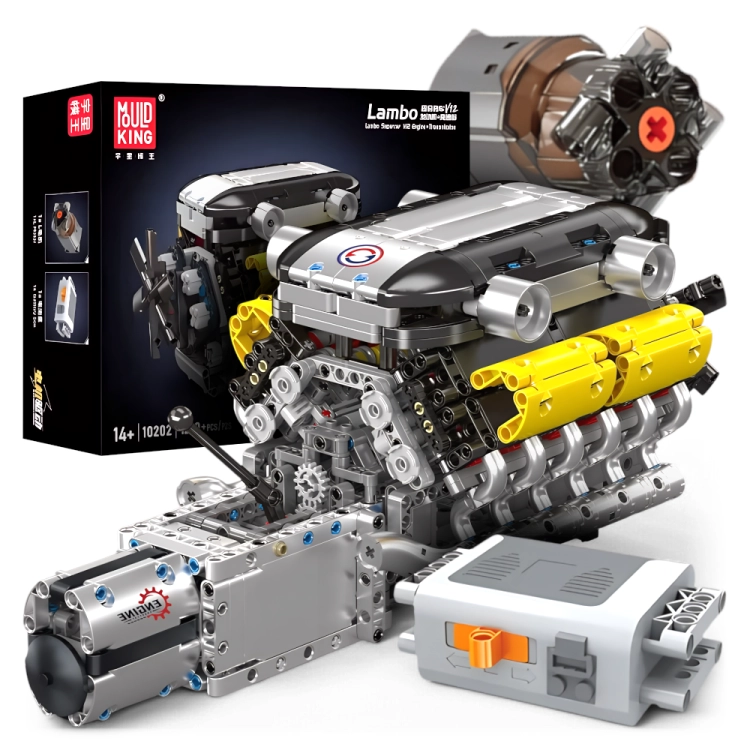 Zestaw klocków Mould King 10202 silnik V12 Lamborghini ze skrzynią biegów.PNG
