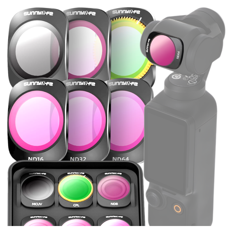 Zestaw 6 filtrów MCUV CPL ND8163264 Sunnylife do DJI Osmo Pocket 3.png