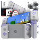 Kontroler mobilny GameSir X2s USB-C fioletowo-szary ze smartfonem, gałkami i pudełkiem