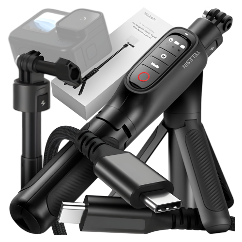 Kijek Monopod Selfie Stick 45cm Powerbank USB-C do Kamer GoPro 13 12 11 10.png