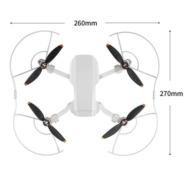 Osłony śmigieł STARTRC do dronów DJI Mini 4K, 2 SE, 2 - wymiary