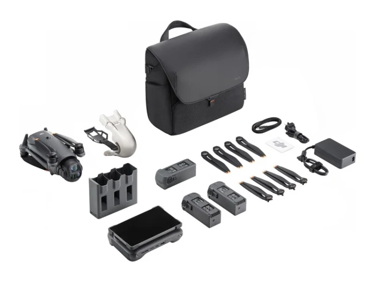 Dron DJI Mavic 4 Pro 512GB Creator Combo (RC Pro 2) - zawrtość zestawu na ukos