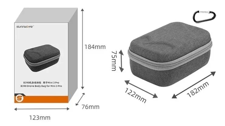Futerał Sunnylife MM3-B390 do drona DJI Mini 3 Pro - zawartość zestawu