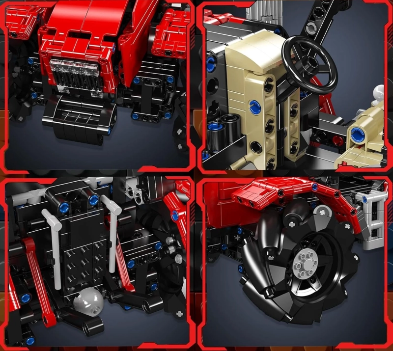 Klocki Mould King 18037 - traktor, bogactwo szczegółów