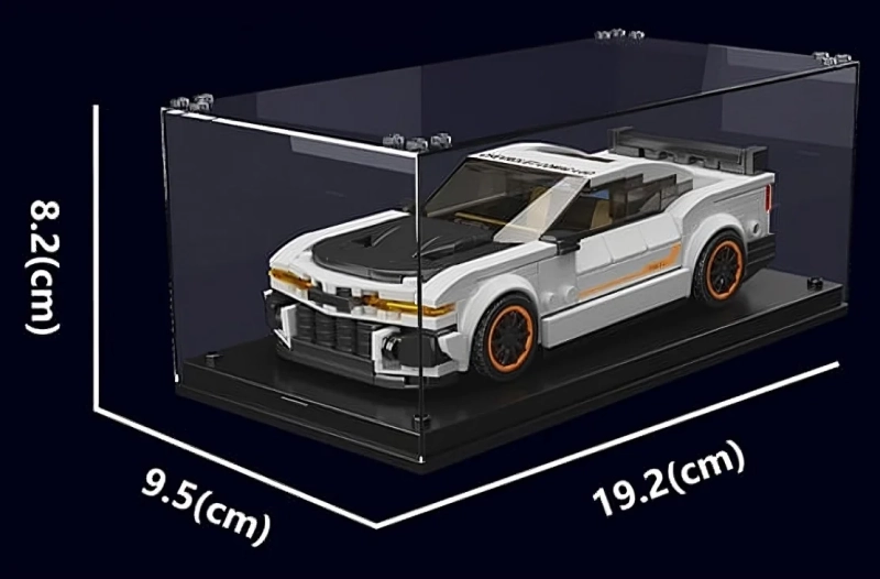 Klocki Mould King 27083 - wymiary gablotki