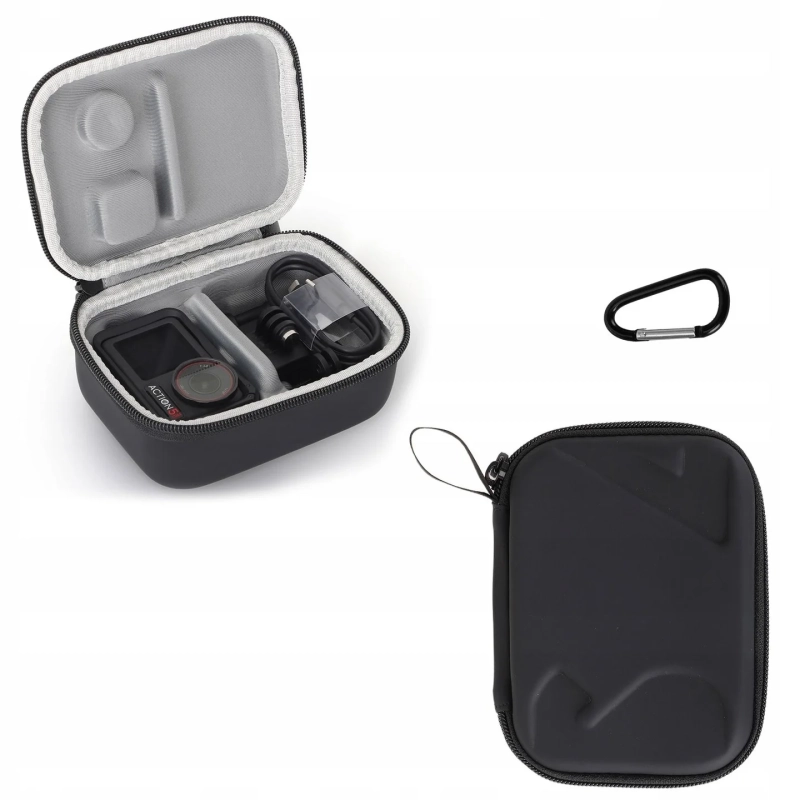 Torba, etui Sunnylife do kamer DJI Action 3-4-5 Pro - różne perspektywy.webp