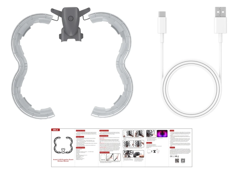 Podświetlana osłona śmigieł STARTRC 1144758 do DJI Avata 2 - zawartość opakowania