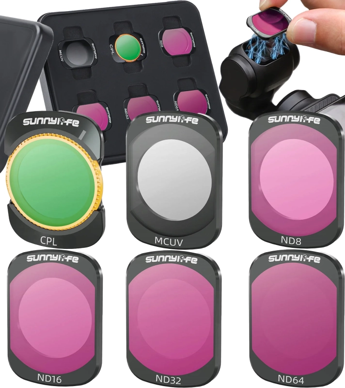 Główne FLYSTORE.webpZestaw 6 filtrów Sunnylife do DJI Pocket 3 CPL MCUV ND