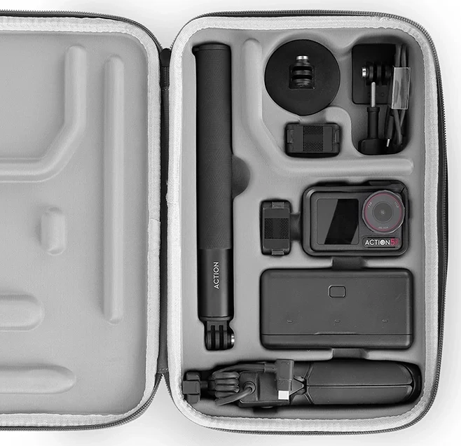 Torba transportowa do DJI Osmo Action 3  4  5 Pro Adventure Combo - przemyślane wnętrze