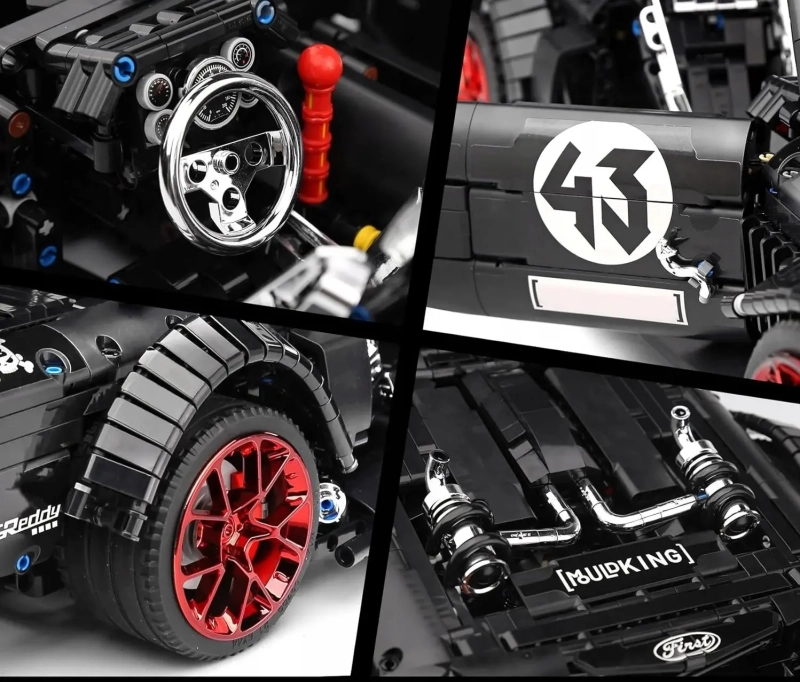 Klocki Mould King 13108S - Ford Mustang Hoonigan - wysokie odwzorowanie szczegółów