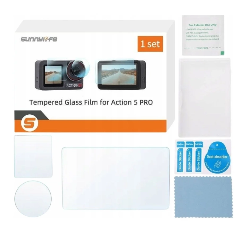 Zestaw szkieł Sunnylife do DJI Osmo Action 5 Pro OA5-BHM883