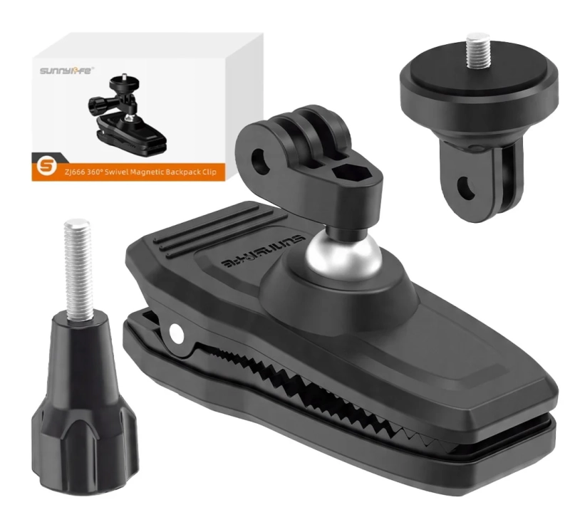 Magnetyczny uchwyt do plecaka Sunnylife 360° 1/4 do kamer sportowych FLYSTORE.PL