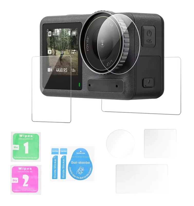 Szkło hartowane do kamery DJI Osmo Action 5 Pro - zestaw