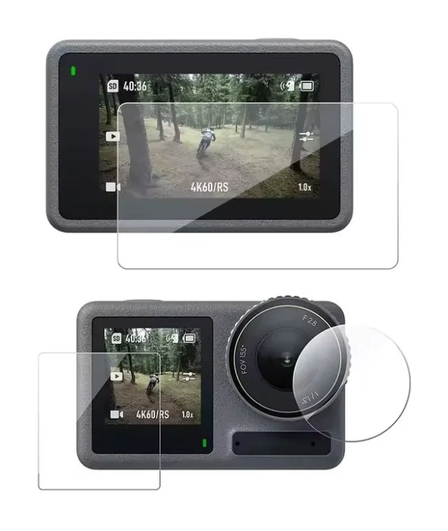 Szkło hartowane do kamery DJI Osmo Action 5 Pro (na przód i tył)