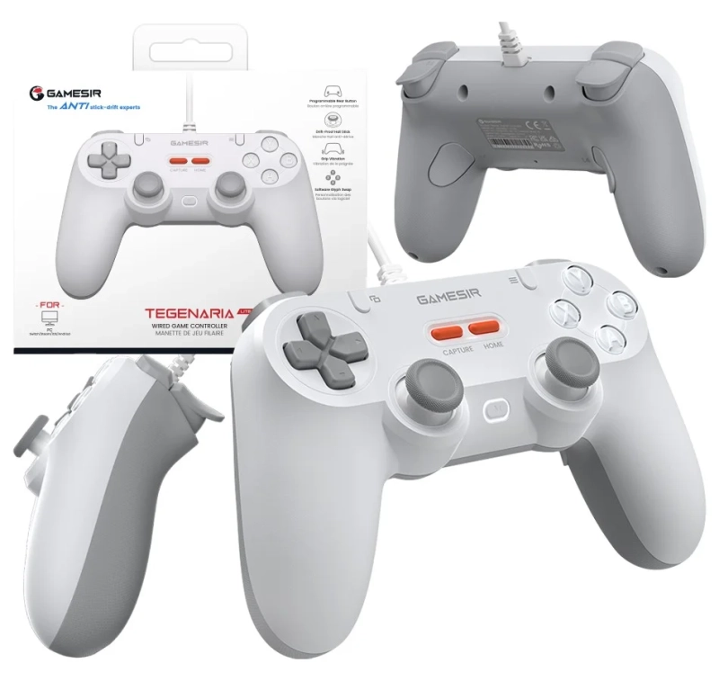 Pad przewodowy GameSir T3 LITE biały (Tegenaria Lite) - FLYSTORE.PL