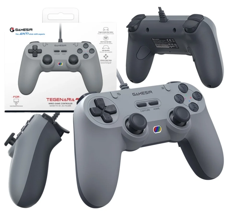 Pad przewodowy GameSir T3 LITE szary (Tegenaria Lite) - FLYSTORE.PL