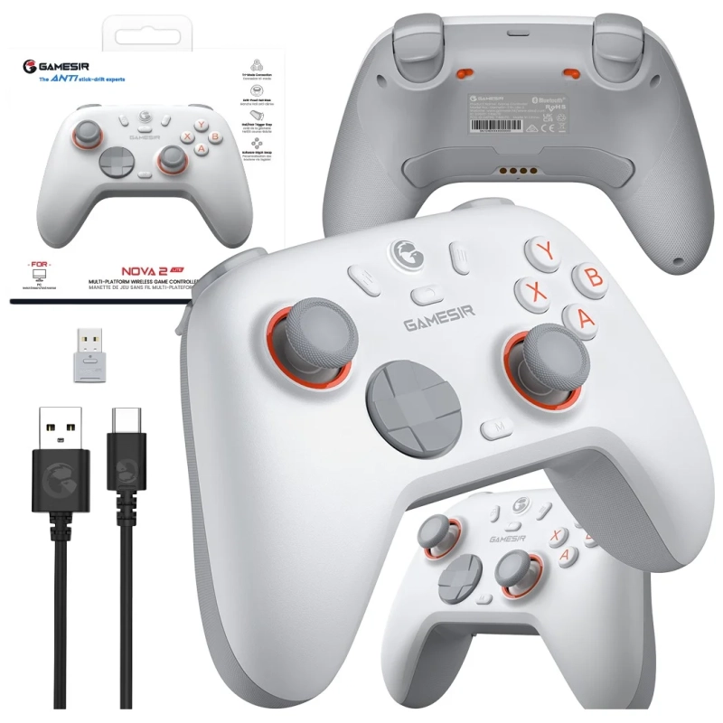 Bezprzewodowy kontroler GameSir Nova 2 Lite - biały - FLYSTORE.PL