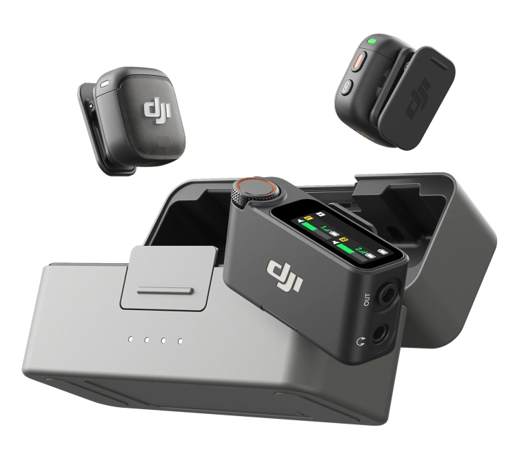 DJI Mic 3 zestaw 2 TX 1 RX z etui ładującym Charging Case