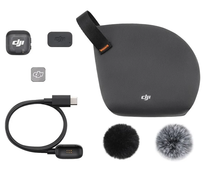Nadajnik DJI MIC 3 - zawartość zestawu