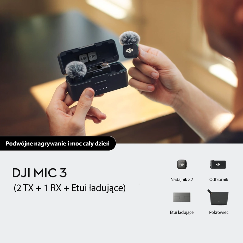 DJI MIC 3 (2TX+1RX+etui ładujące)