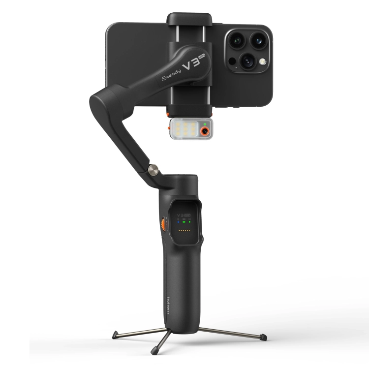 Stabilizator Hohem iSteady V3 Ultra - z zamocowanym smartfonem