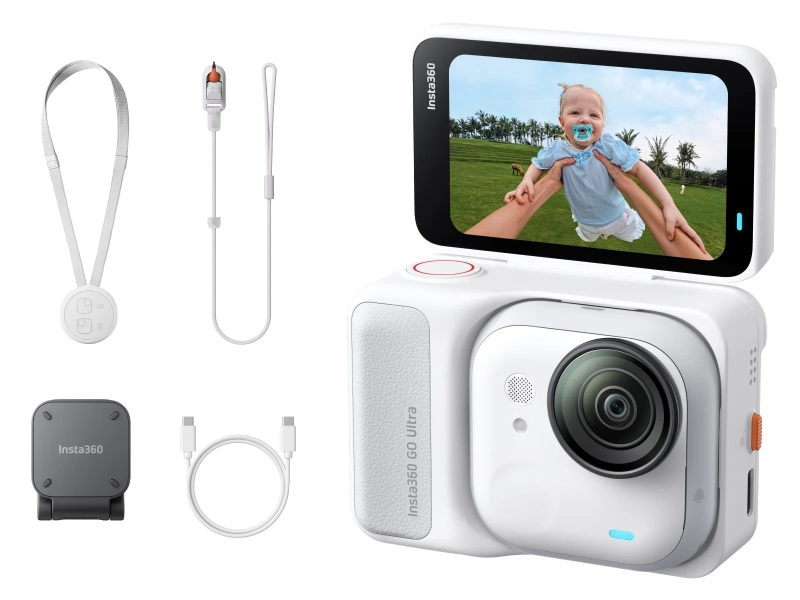 Insta360 GO Ultra biała - zawartość zestawu