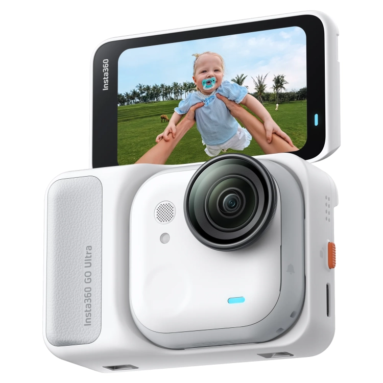 Insta360 GO Ultra (Midnight Black) - front z Action Pod