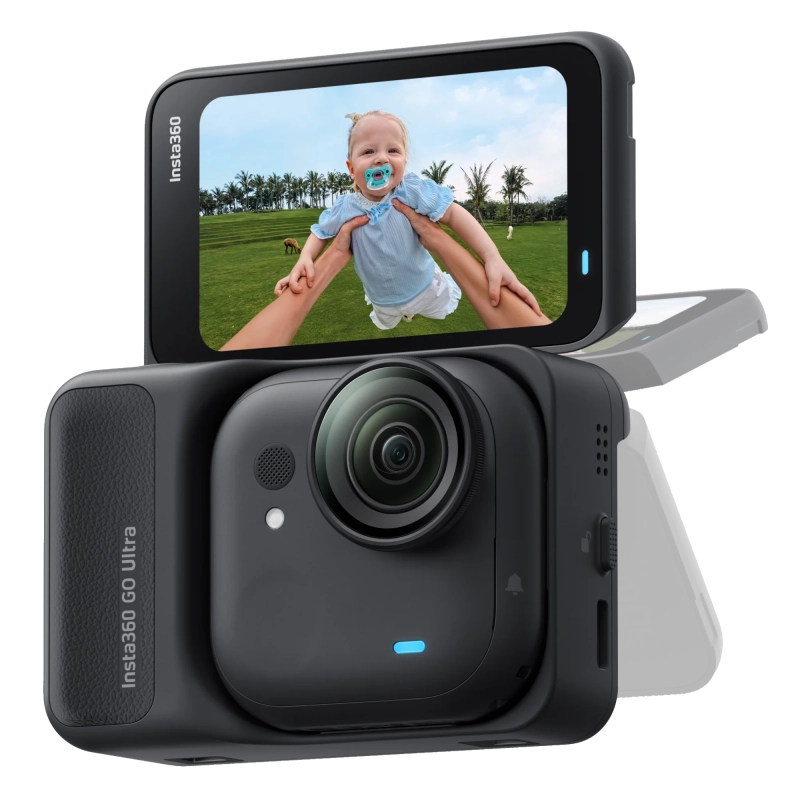 Insta360 GO Ultra (Midnight Black) - otwierany ekran