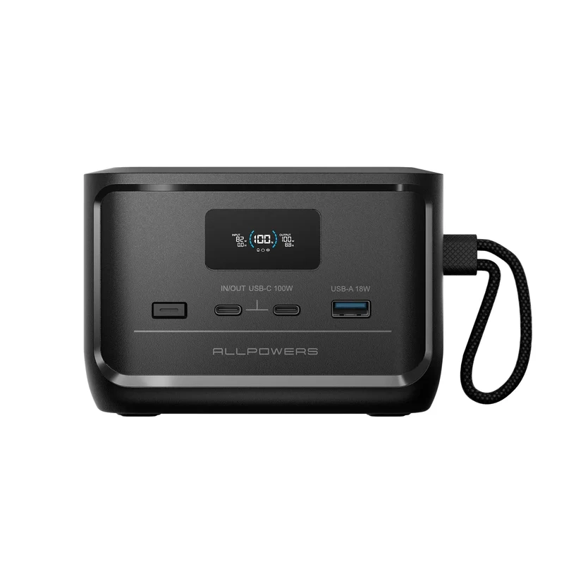 ALLPOWERS SOLAX P100 – przenośna stacja zasilania 99Wh (31000mAh) z ogniwami LiFePO4 i maksymalną mocą 128W.