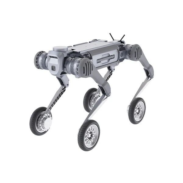 Unitree B2-W – robot krocząco-kołowy IP67 | 40 kg udźwigu, 4 m/s, LiDAR, RealSense, SDK