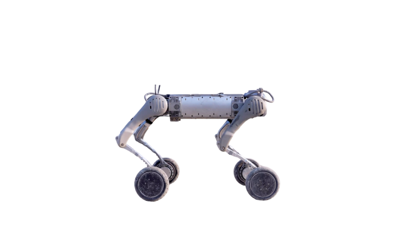 Unitree B2-W – robot krocząco-kołowy IP67 | 40 kg udźwigu, 4 m/s, LiDAR, RealSense, SDK