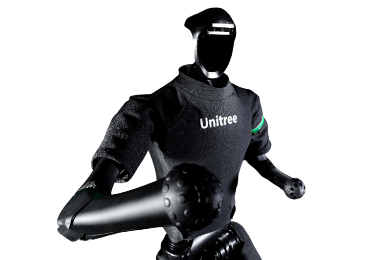 Unitree H1 – robot humanoidalny do R&D i AI z percepcją 3D (LiDAR 3D + kamera głębi) i prędkością do 3,3 m/s.