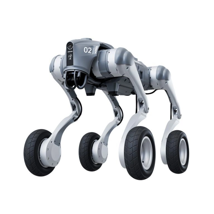 Go2-W od Unitree – mobilny robot do logistyki wewnętrznej z 7-calowymi oponami pneumatycznymi i płynną jazdą.