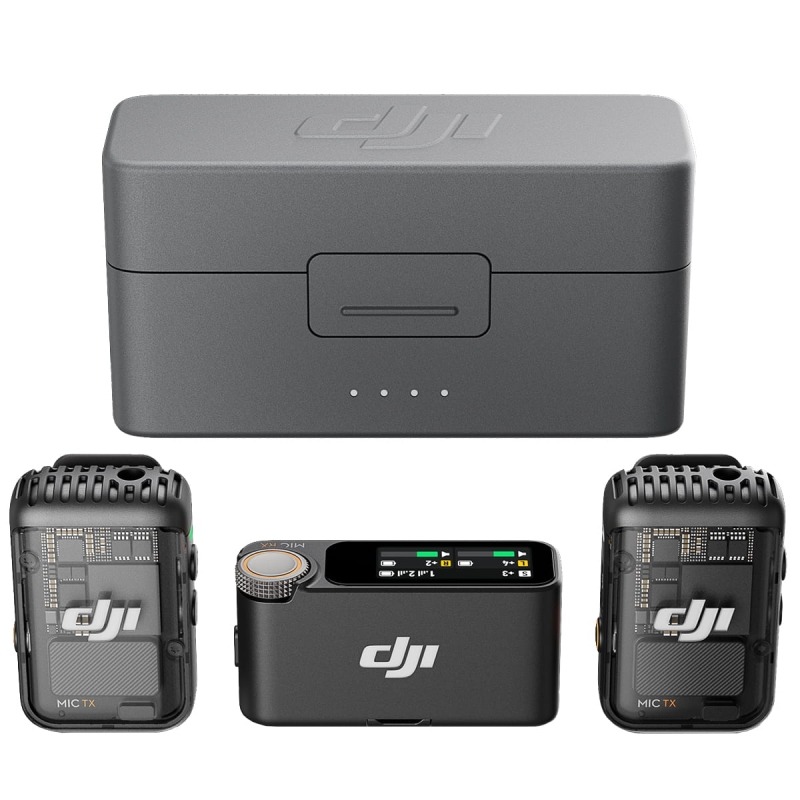 DJI Mic 2 (2 TX + 1 RX) - Bezprzewodowy system transmisji audio