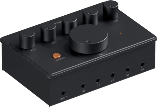 Fosi Audio PH05 — splitter słuchawkowy 1 wejście 5 wyjść z niezależną głośnością