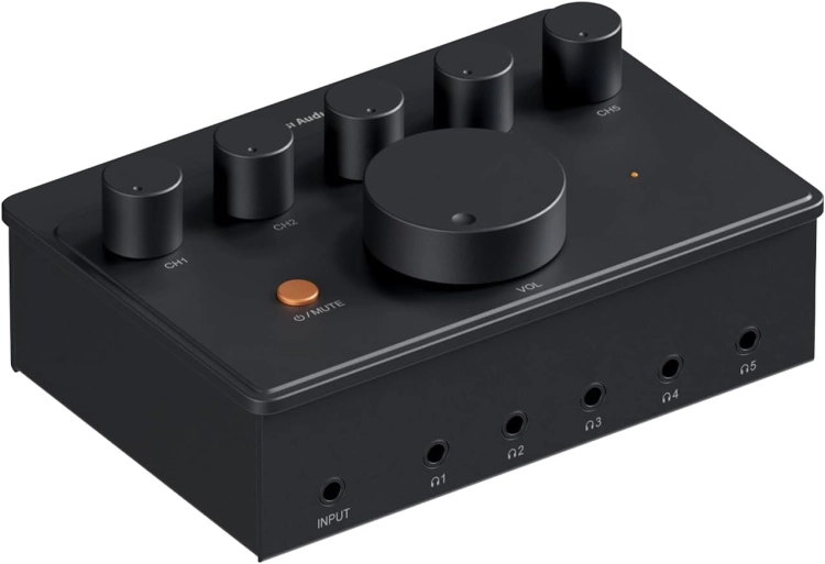 Fosi Audio PH05 — splitter słuchawkowy 1 wejście 5 wyjść z niezależną głośnością