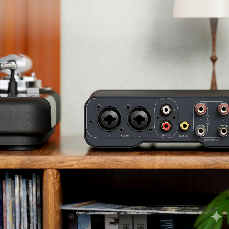 ZA3 — gniazdo 12 V Trigger (3,5 mm) do synchronizacji z systemem