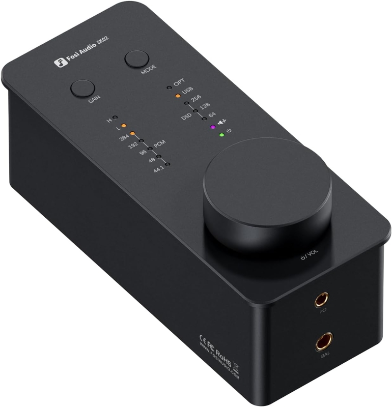 Fosi Audio SK02 – desktopowy DAC i wzmacniacz słuchawkowy z wyjściem 4.4 mm balanced