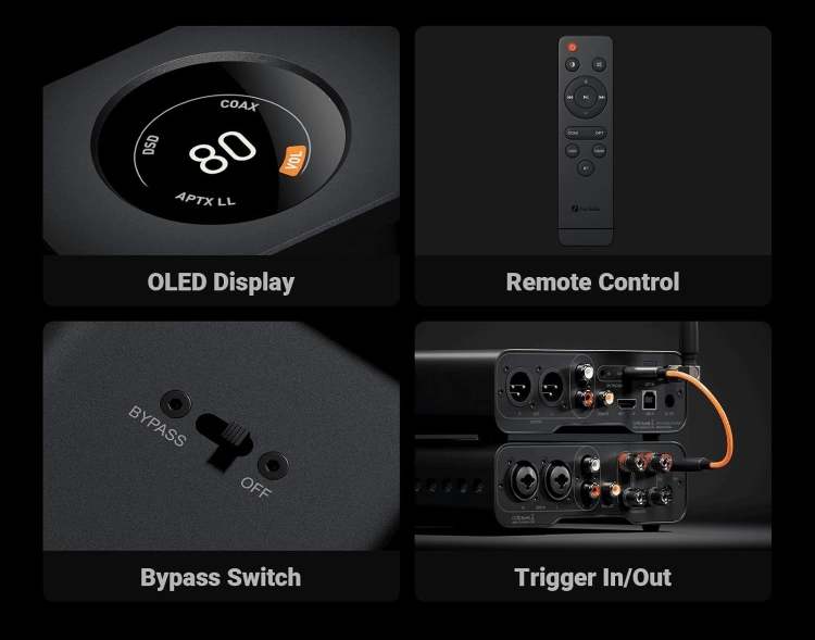 Fosi Audio ZD3 – ekran OLED 1.5 cala z podglądem wejścia, formatu i głośności