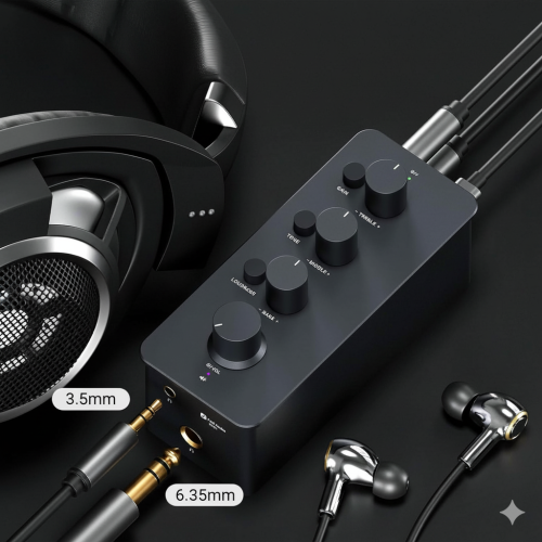 SK01 – panel frontowy z pokrętłami Bass, Mid, Treble i głośnością