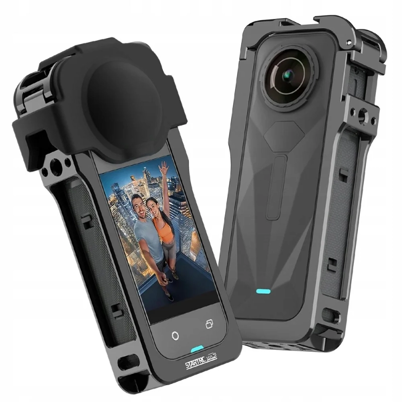 Wielofunkcyjna obudowa STARTRC do kamer Insta360 X5 - zamocowane na kamerze