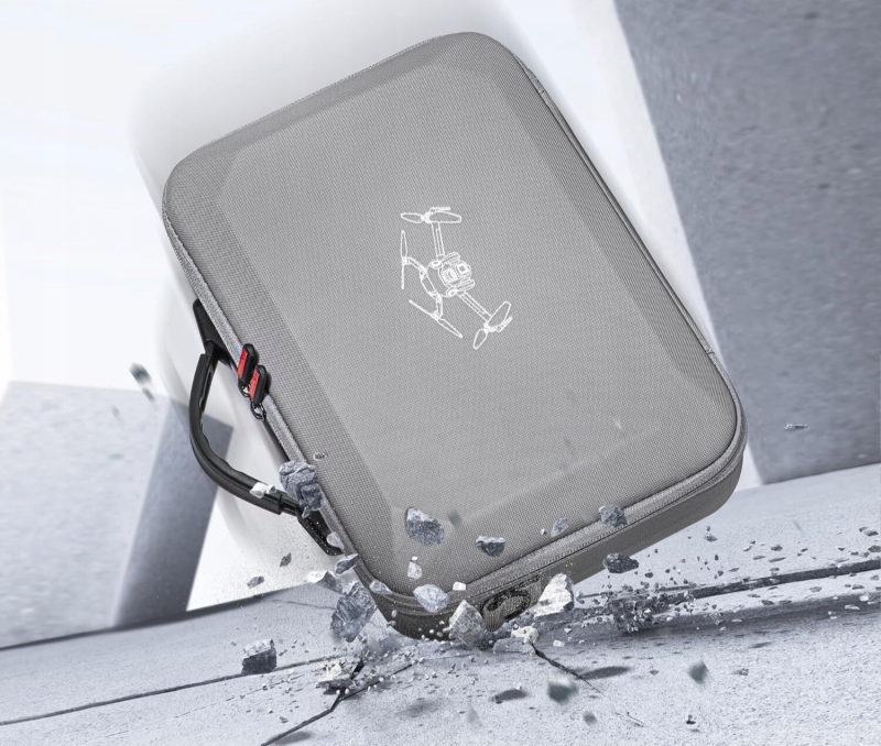 Etui do DJI Mini 4 Pro i DJI RC 2 — elegancki szary, odporne na zarysowania.