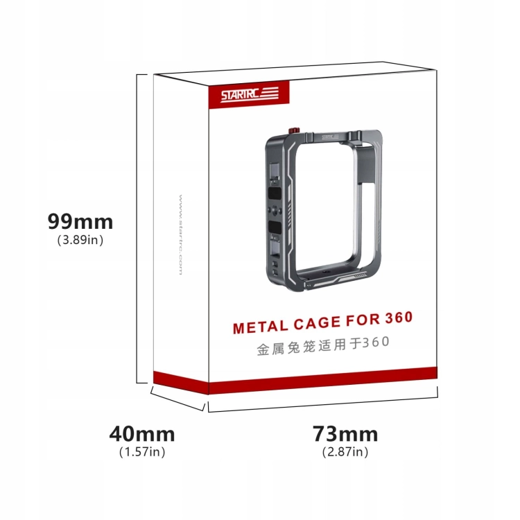 Ochronna ramka do Osmo 360 — solidne aluminium lotnicze, niska waga ok. 54 g.