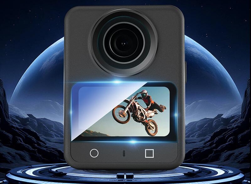 Ochrona ekranu DJI Osmo 360 — szklo hartowane STARTRC z zaokraglonymi krawedziami.